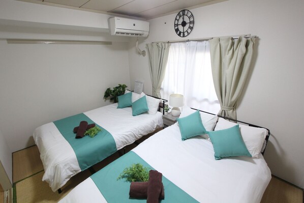 1 室のベッドルーム、ベッドシーツ