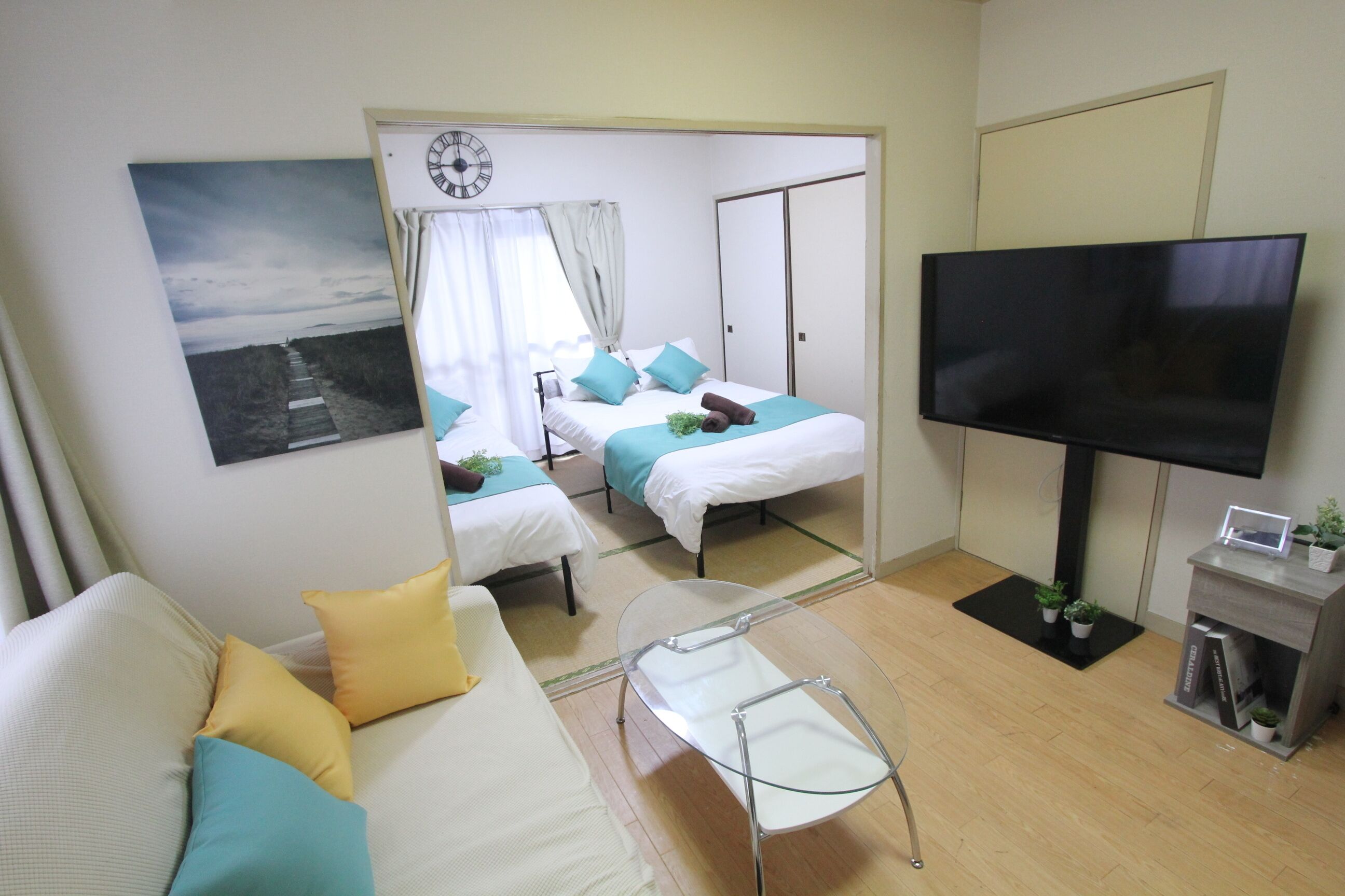 1 室のベッドルーム、ベッドシーツ