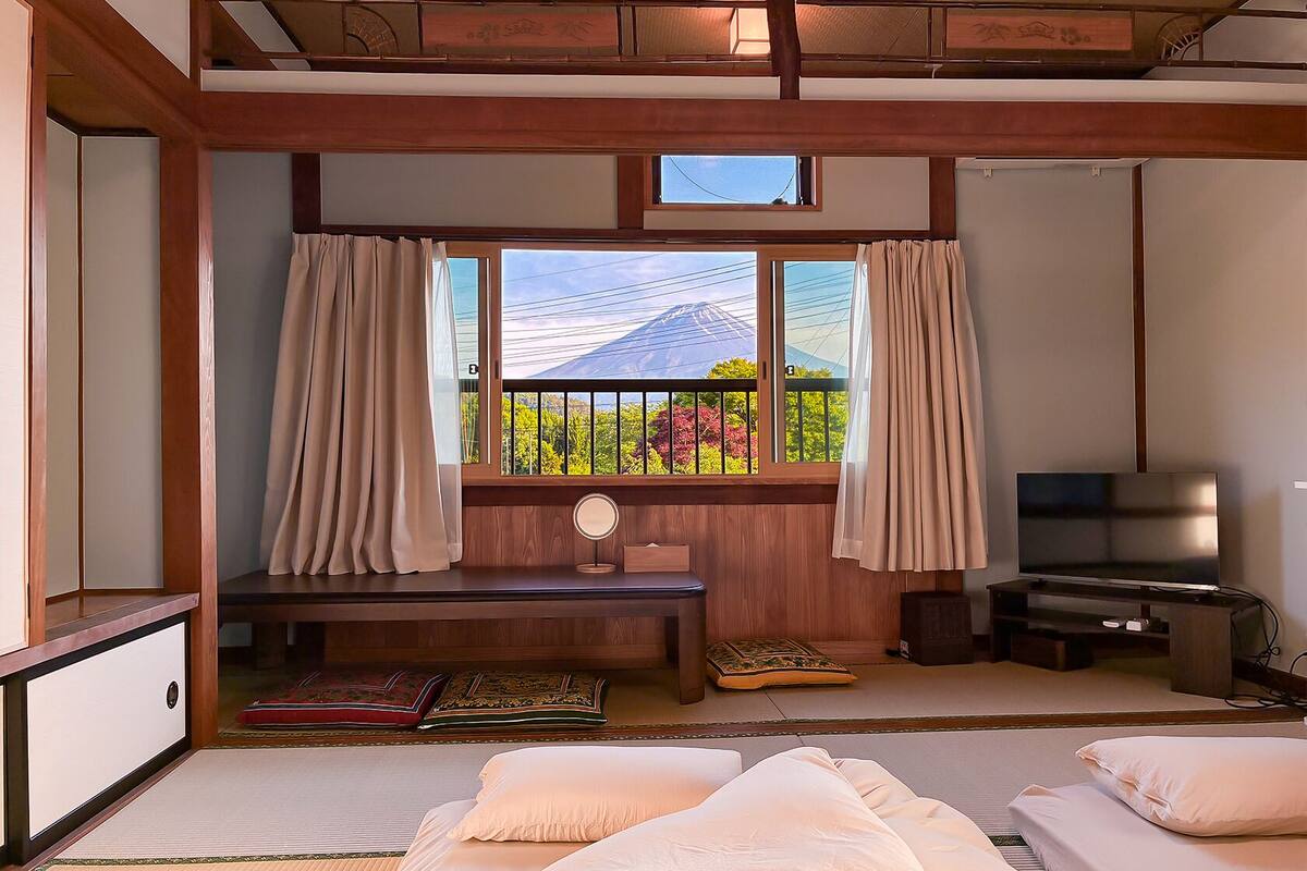 Vierbettzimmer im japanischen Stil, Bergblick | Kostenloses WLAN