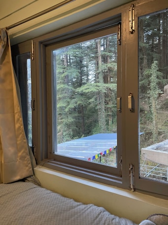 Quarto duplo econômico, vista para o parque | Wi-Fi de cortesia. Evolve Dharamkot