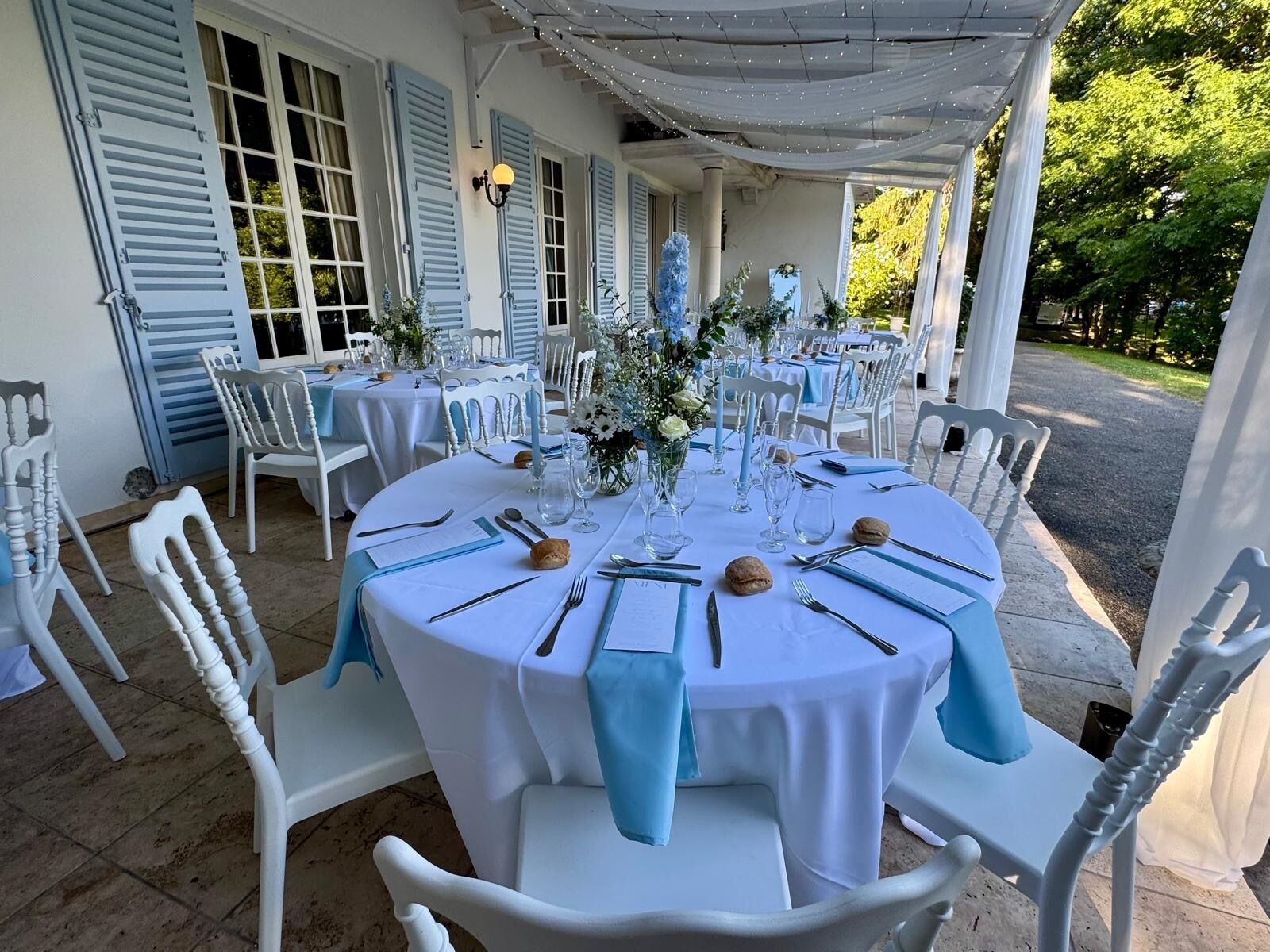 Outdoor wedding area
