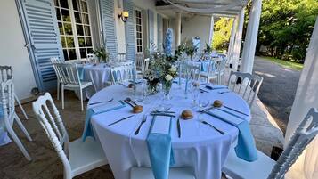 Outdoor wedding area