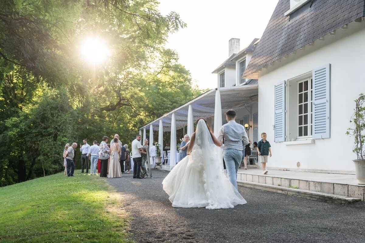 Outdoor wedding area