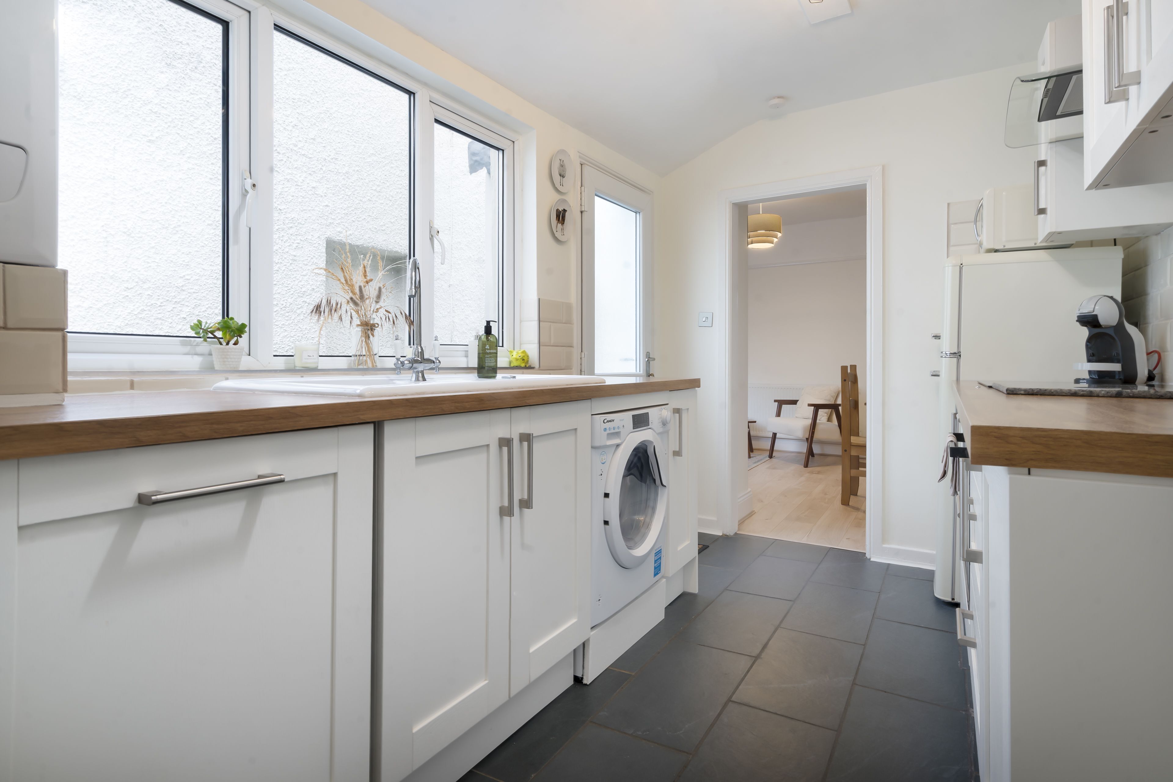 Microwave, oven, dishwasher, highchair