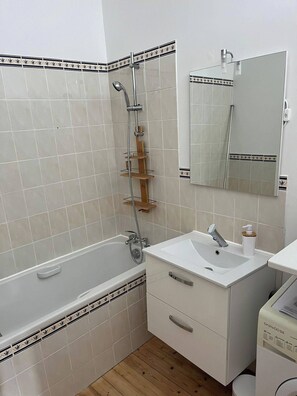 Shower, soap, toilet paper