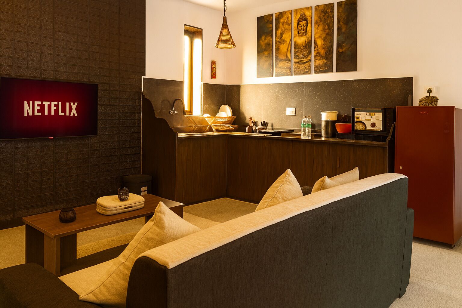 Family Apartment, Balcony, Garden View | Living area