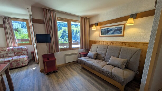 TV - Bright apartment near slopes, pool access, pets allowed (La Plagne 1800)