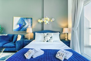 Studio Exclusif, balcon, vue ville | Coffres-forts dans les chambres