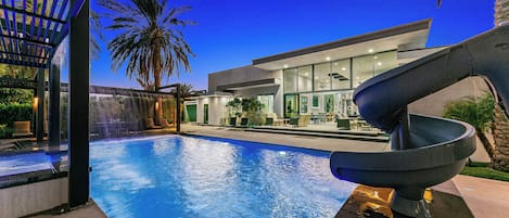 A heated pool