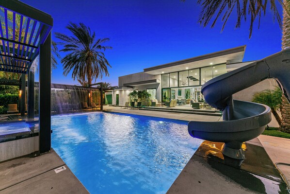 A heated pool