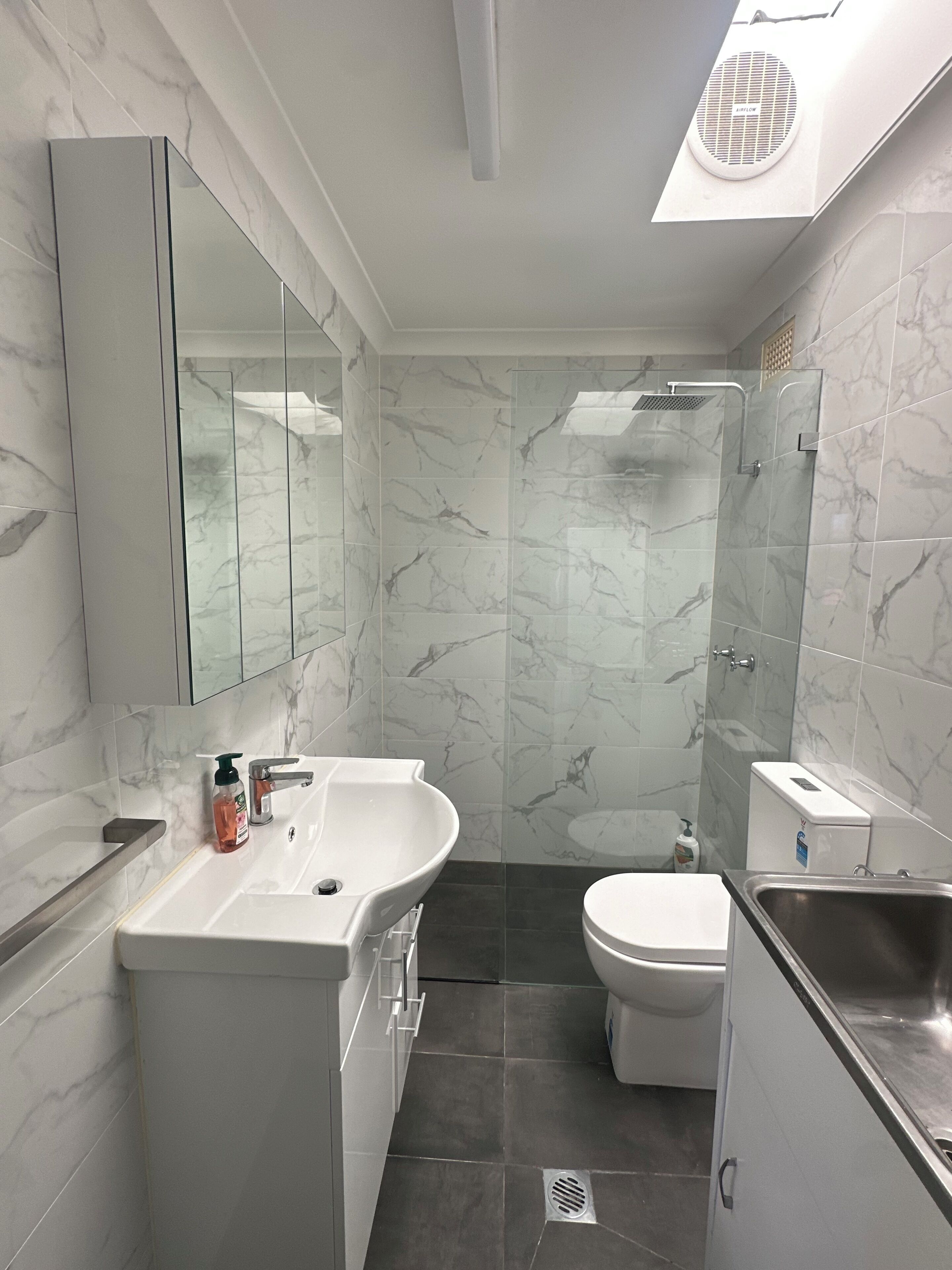 Towels, soap, toilet paper