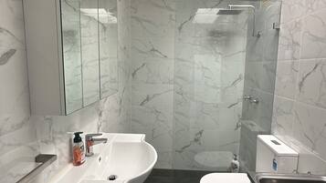 Towels, soap, toilet paper