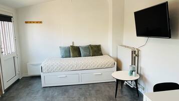 1 soveværelse, sengetøj