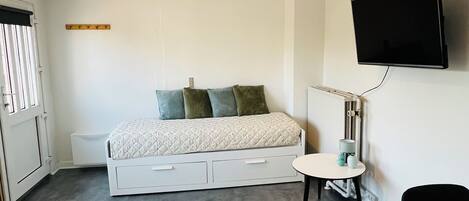 1 quarto, roupa de cama