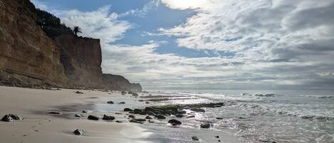Chaises longues, serviettes de plage