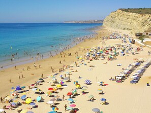 Sun-loungers, beach towels
