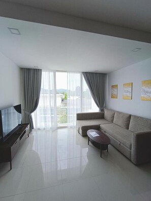 Appartement, 2 chambres, fumeur, balcon | Salle de séjour