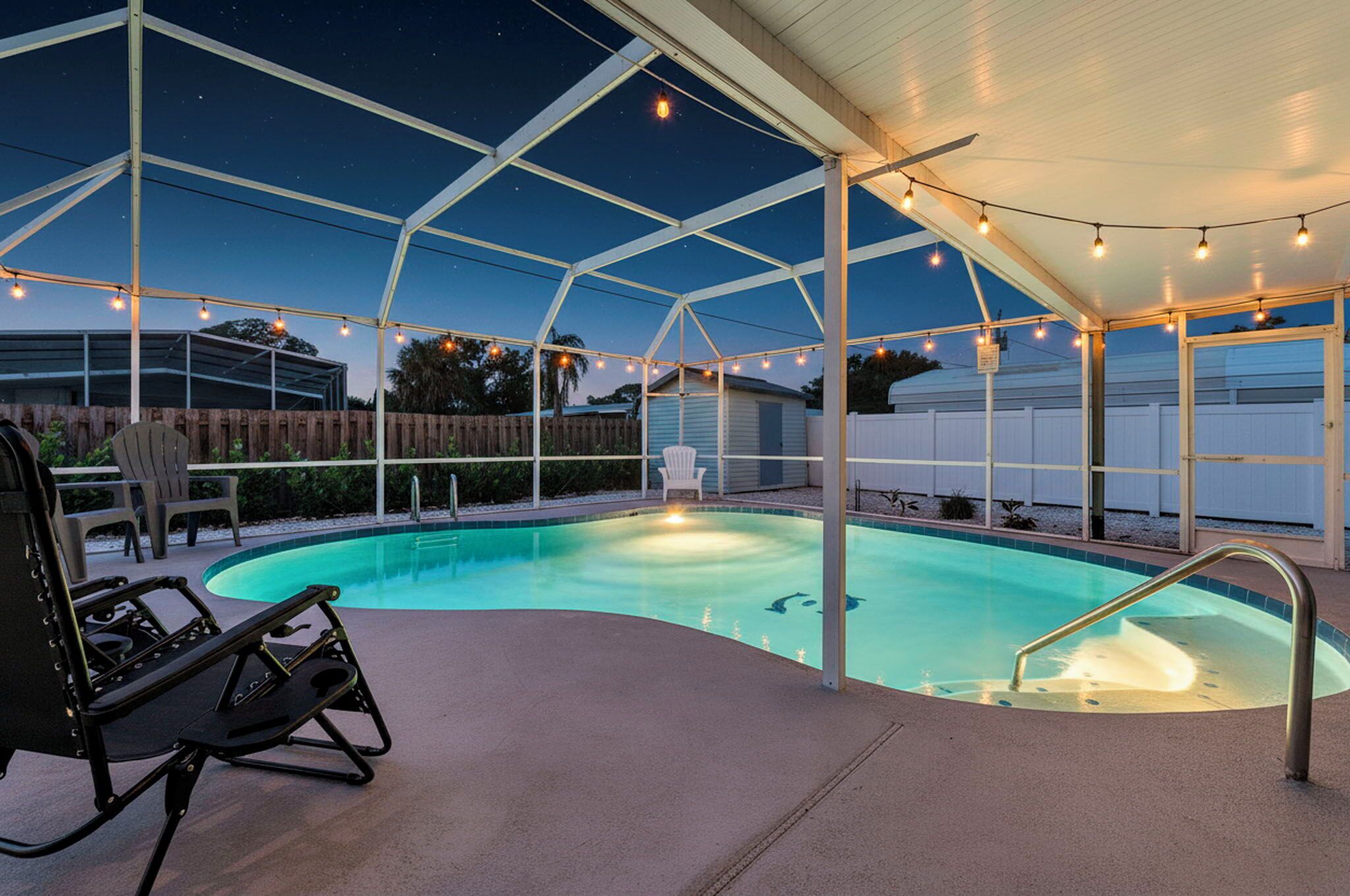 Outdoor pool, a heated pool