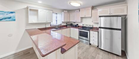 Microwave, oven, stovetop, dishwasher