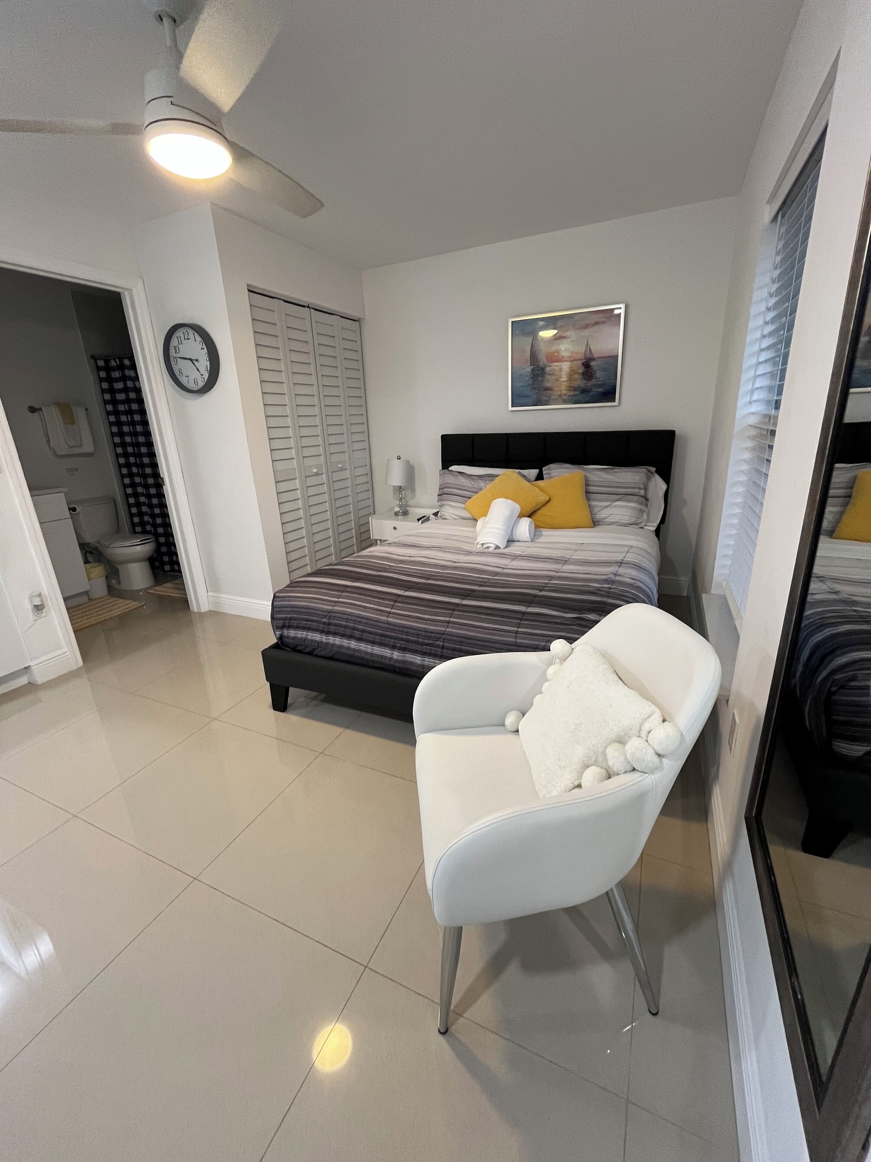 1 bedroom, iron/ironing board, travel crib, free WiFi