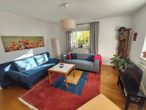 TV, DVD player, books - Vacation apartment in the countryside near Ulm in the "small Lautertal" - with garden (Blaustein)