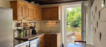 Mill on the banks of the Indre in Berry. A bucolic, historic site on an island