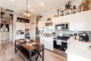 House, 3 Bedrooms, Ocean View | Private kitchen | Full-size fridge, microwave, oven, stovetop - Coastal Retreats Collection (Port Aransas)