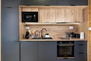 Microwave, stovetop, dishwasher