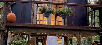 Tiny Off Grid TREEHOUSE with AC