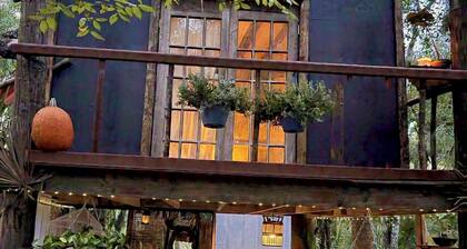 Tiny Off Grid TREEHOUSE with AC