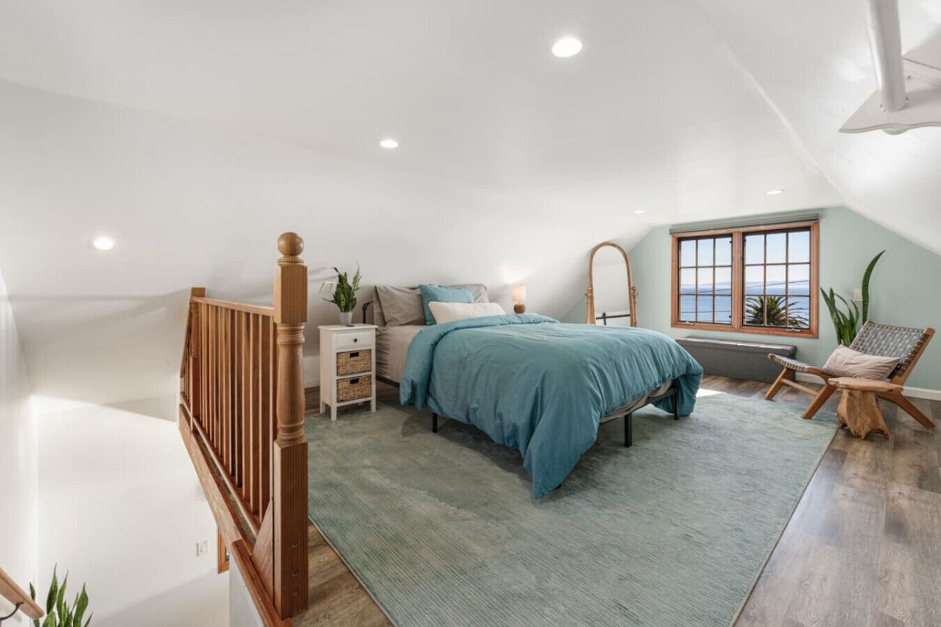 1 bedroom, desk, iron/ironing board, travel crib