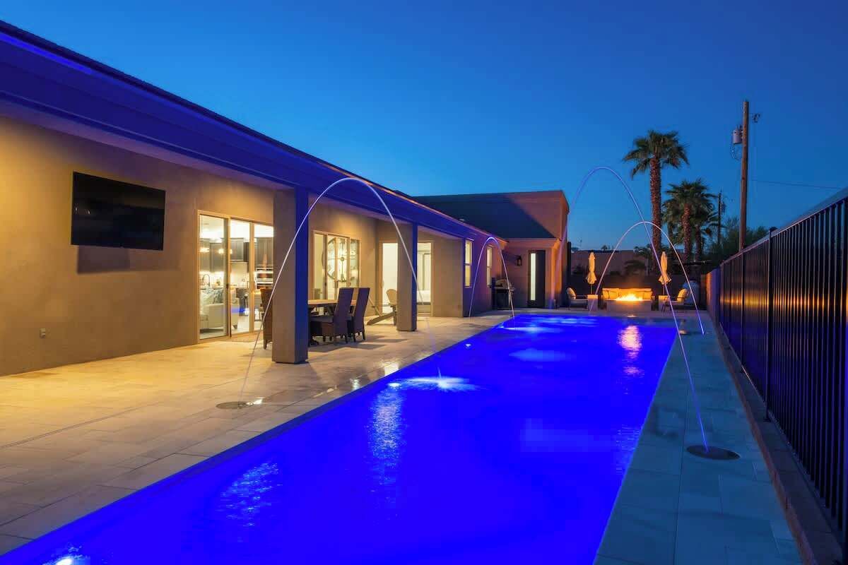 Outdoor pool, a heated pool