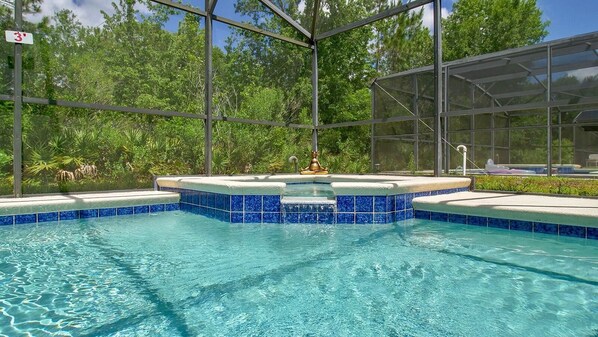 Pool - Casa de Sol • Elegant 5-BR Retreat Near Disney & Visions w/ Private Pool + Spa (Davenport)
