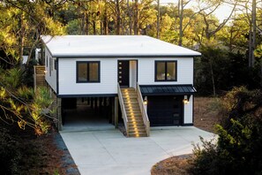Exterior -  Fun Factory - 4-bedroom house with AC minutes away from surf and sound in Waves (Waves)