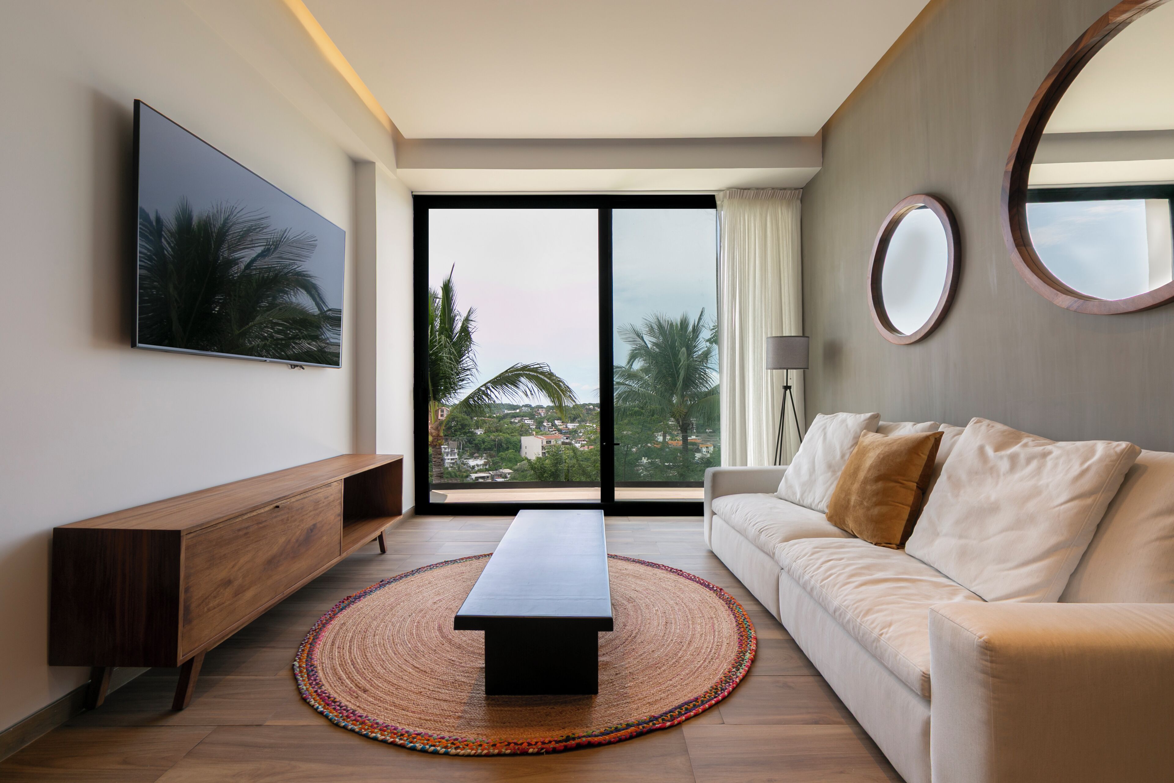 奢華公寓, 2 間臥室, 城市景觀 | 起居區 | 地暖系統