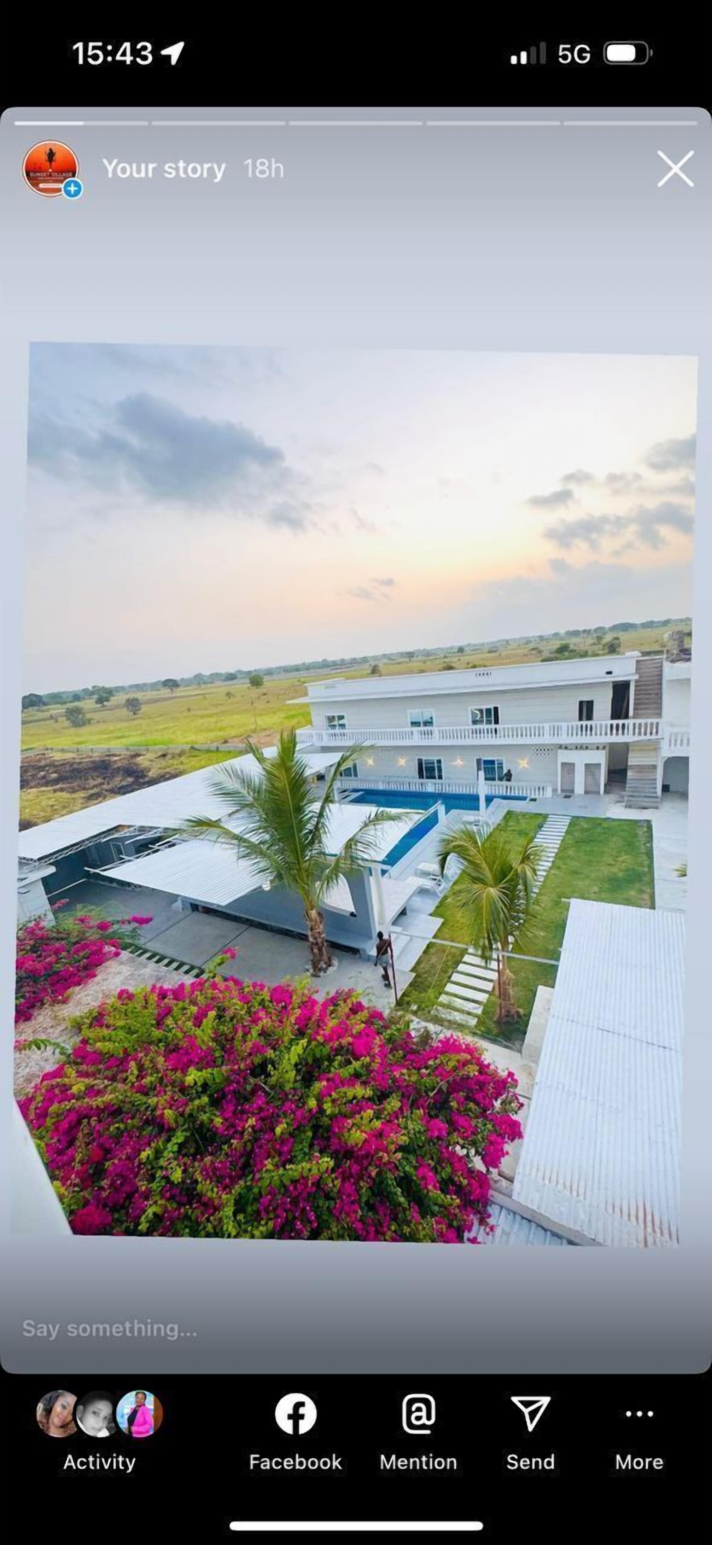 Blick von der Unterkunft