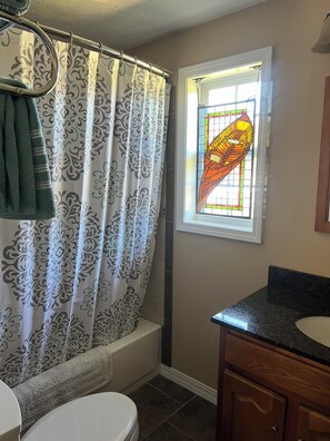 Towels, soap, toilet paper