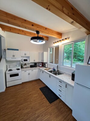 Kjøleskap, mikrobølgeovn, ovn og kokeplater