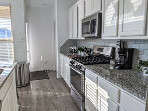 Microwave, stovetop, dishwasher