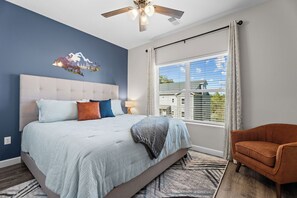 4 chambres, bureau, accès au Wi-Fi (inclus), literie fournie