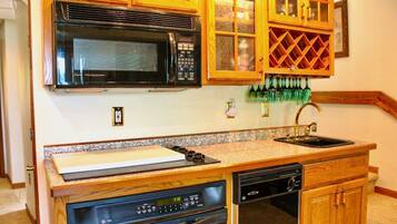 Microwave, oven, stovetop, dishwasher