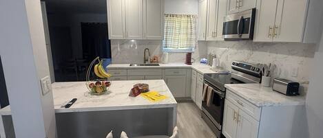 Microwave, oven, stovetop, dishwasher