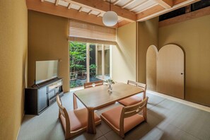 Traditional House, 1 Bedroom, Kitchenette, Garden View | Living area - Sanoha Machiya House (Kyoto)