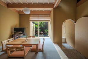 Traditional House, 1 Bedroom, Kitchenette, Garden View | Living area - Sanoha Machiya House (Kyoto)