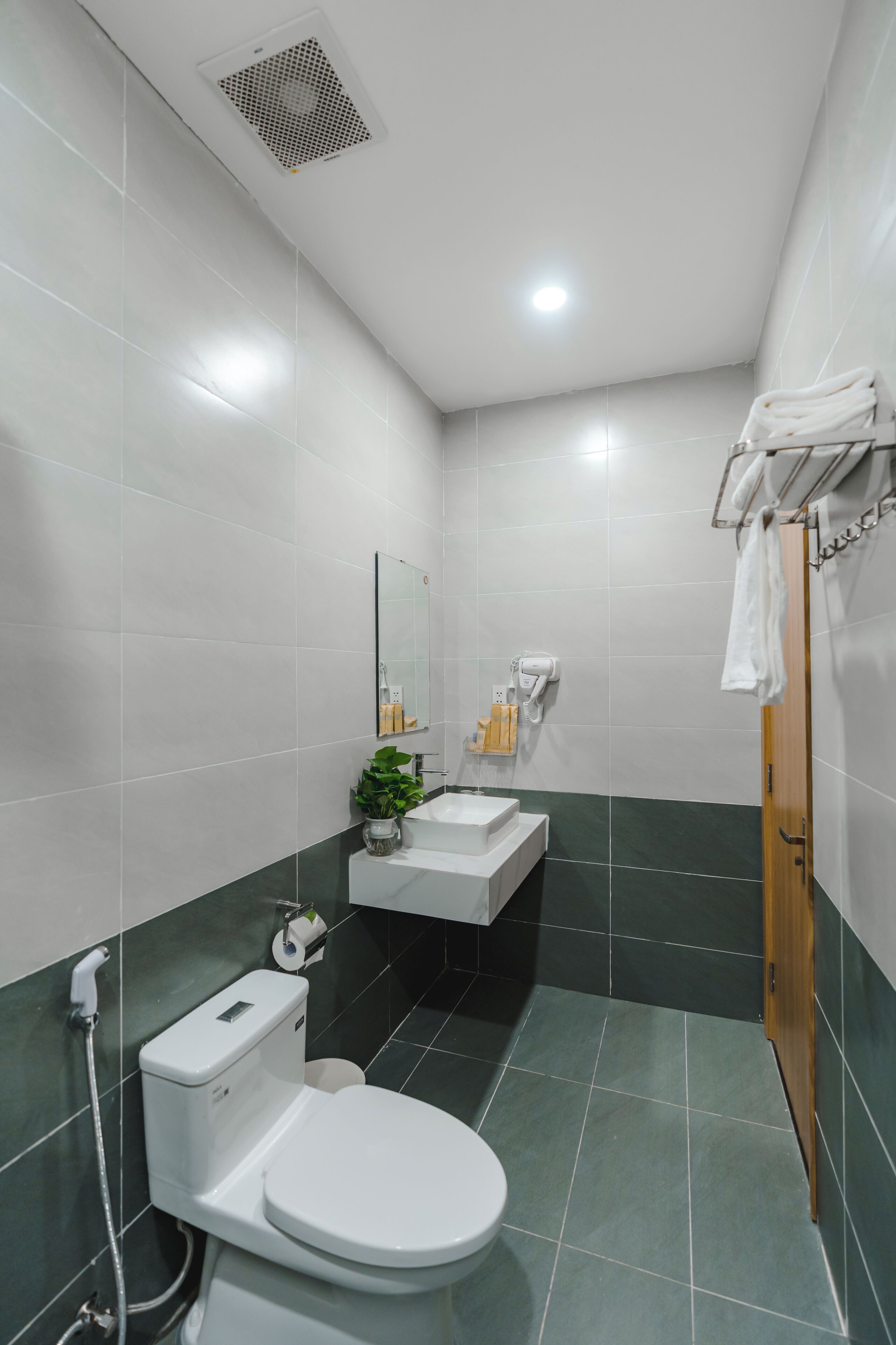 Soap, shampoo, toilet paper