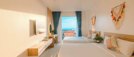 Habitación cuádruple familiar, balcón | Wifi gratis