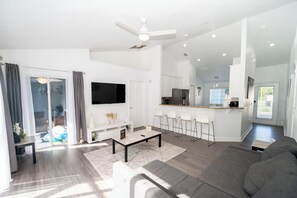 Smart TV, video games, foosball, table tennis