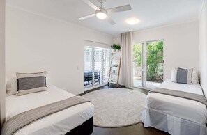 1 غرفة نوم وملاءات أسرّة