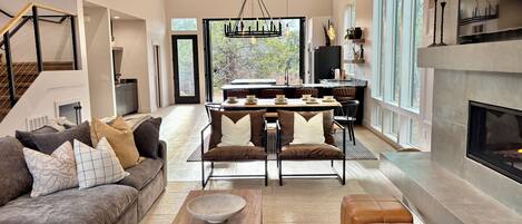 TV connectée, cheminée