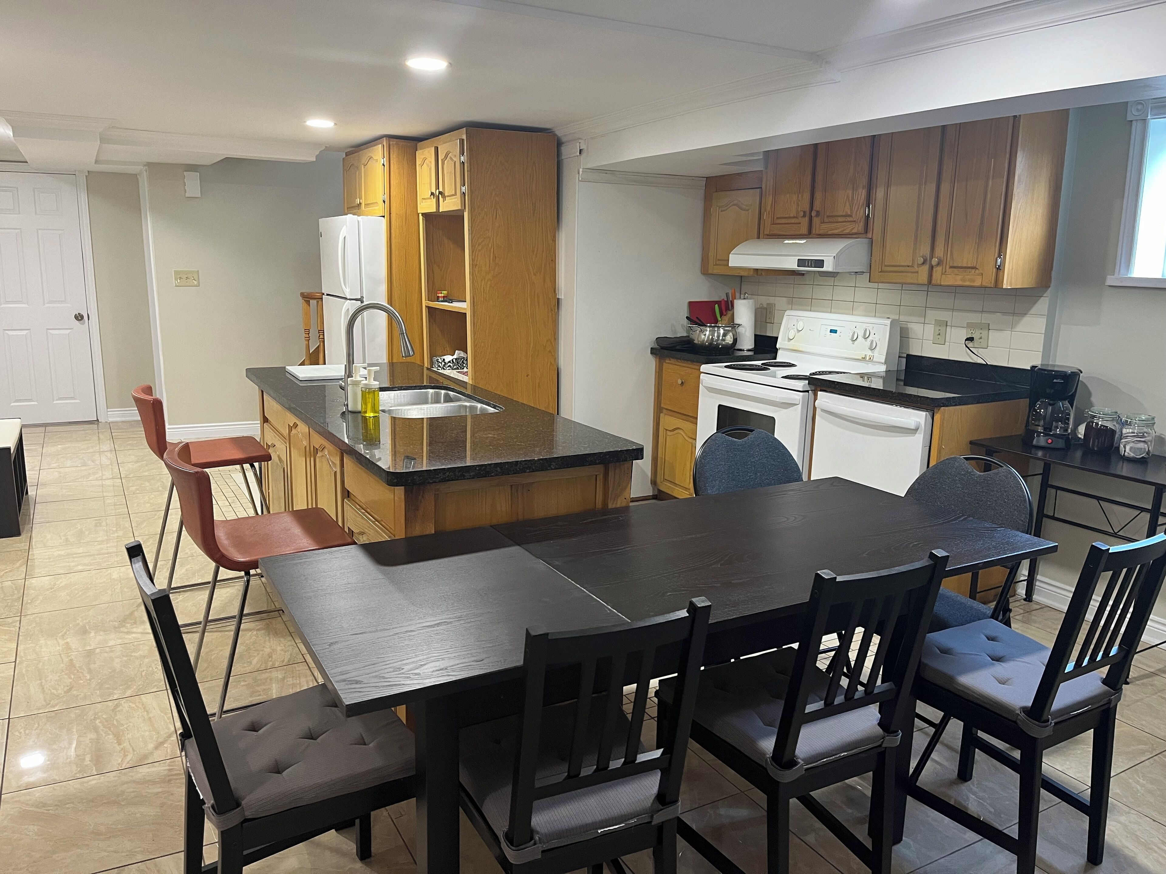 Microwave, oven, stovetop, dishwasher